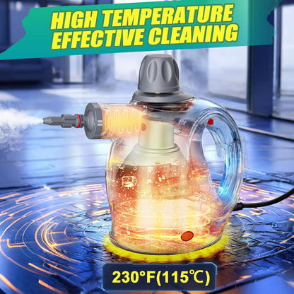 Lamivio 12 Piece Handheld Multi-Surface Natural Steam Cleaner Pro