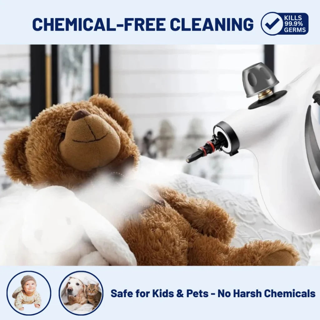 Lamivio 12 Piece Handheld Multi-Surface Natural Steam Cleaner Pro